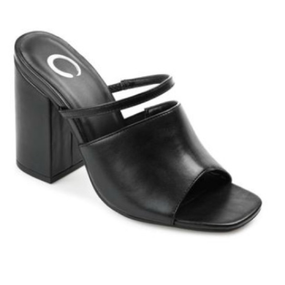 Journey Chic Black Women's Block Heel Mules